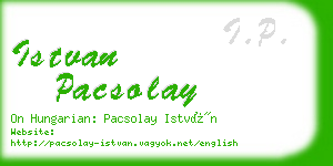 istvan pacsolay business card